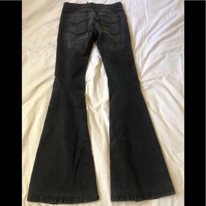 Free People Black Bellbottom Low Rise Jeans Size 27